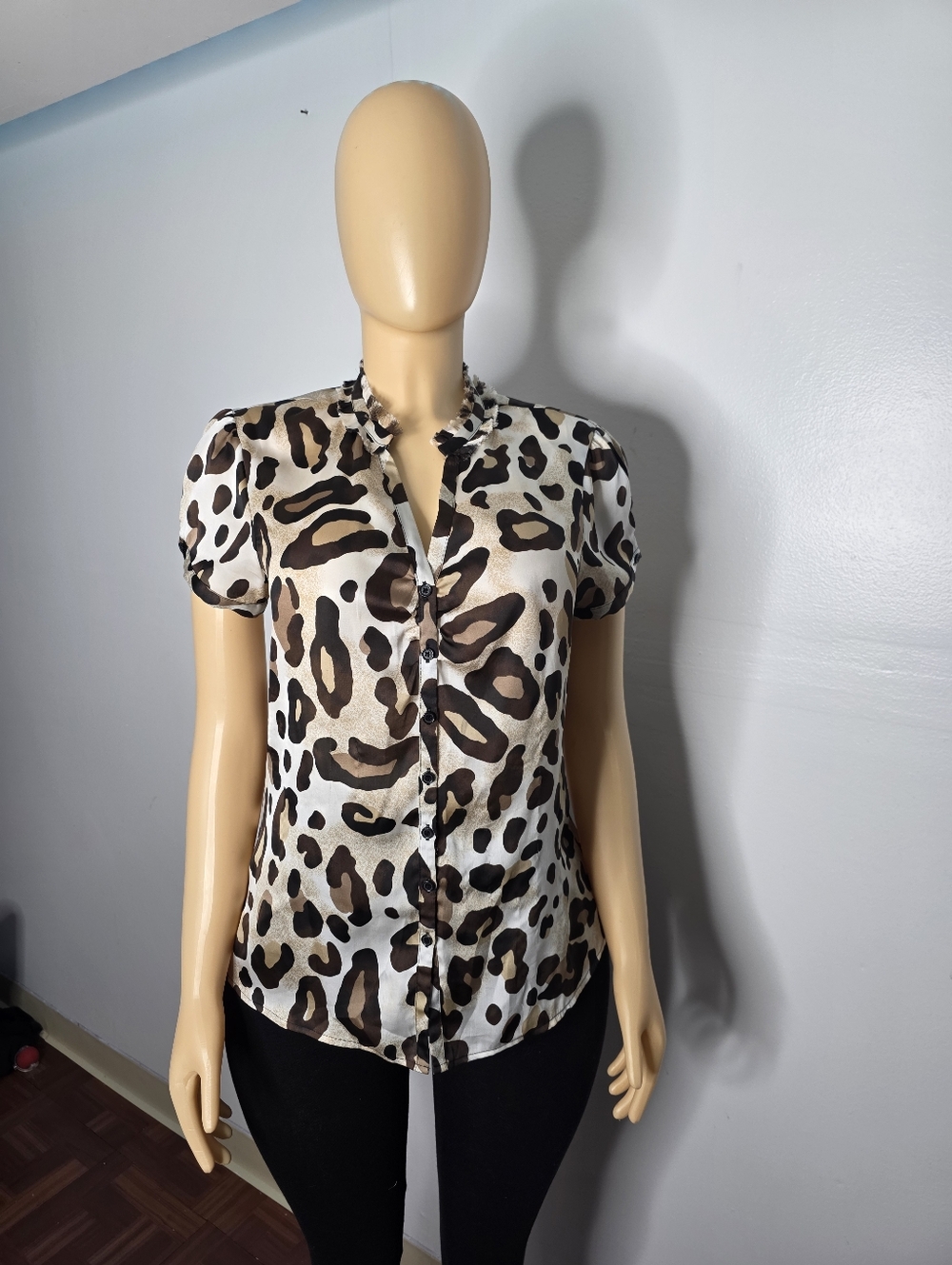 Style & Co. Leopard Print  Blouse - Brown & Beige Size US/10